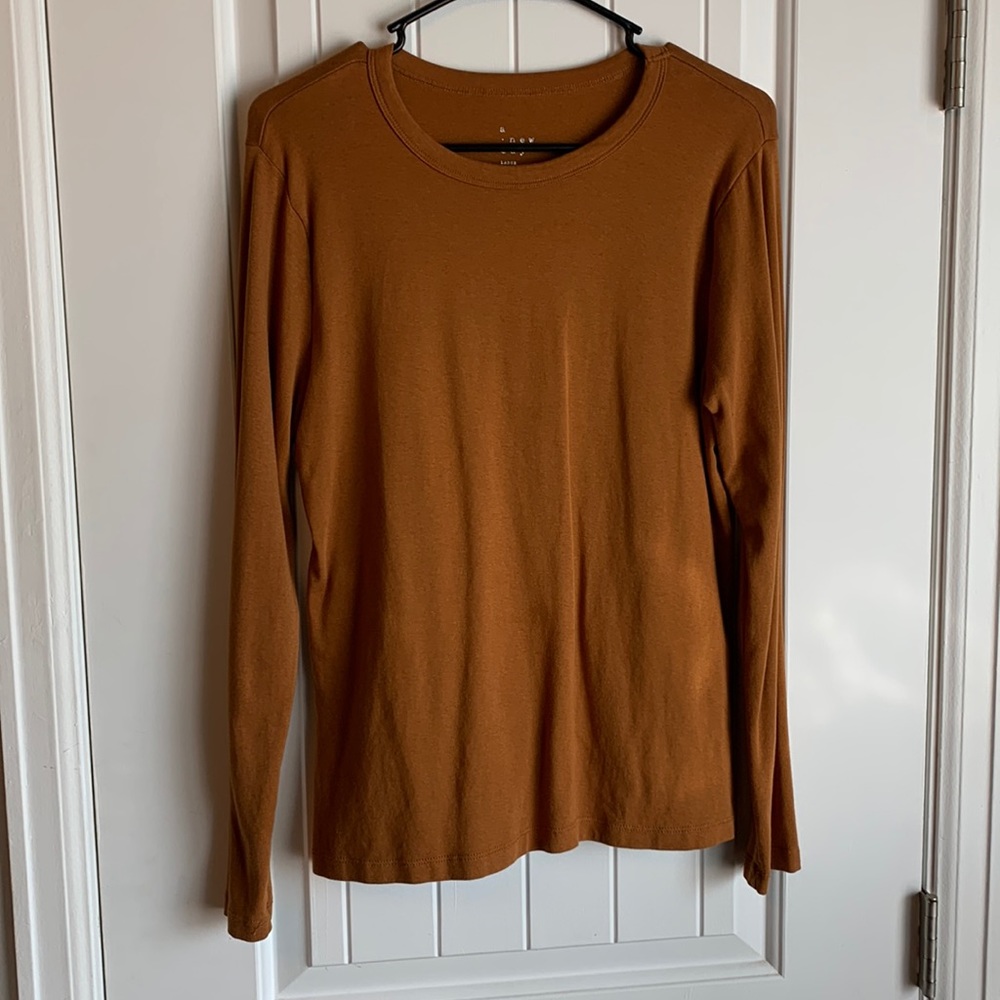 Mustard Yellow Long Sleeve Size L Tee